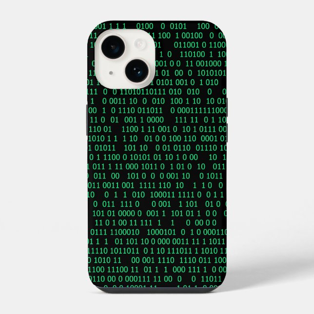 Green Binary Numeral System iPhone Case (Back)