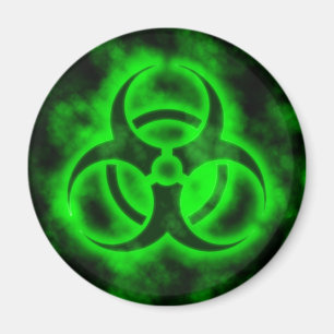 Green Biohazard Magnet