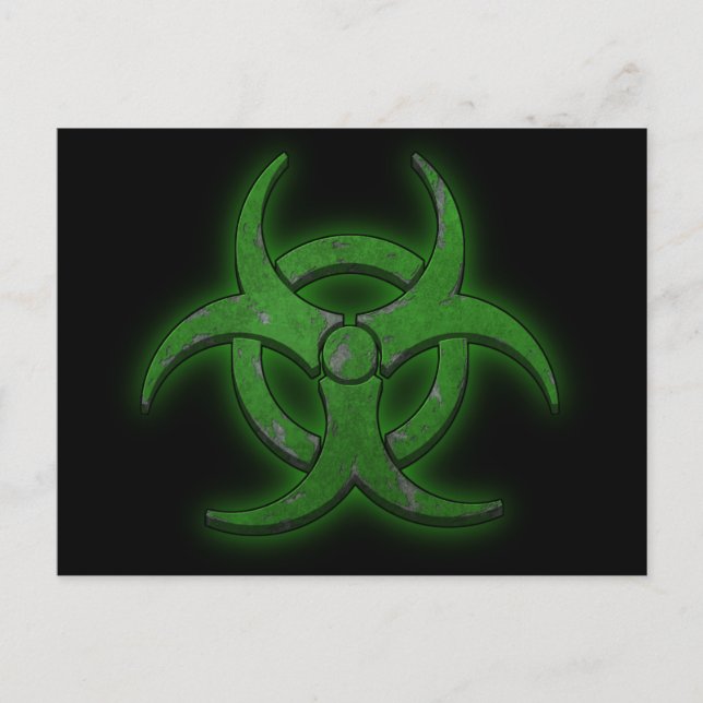 Green Biohazard Postcard (Front)