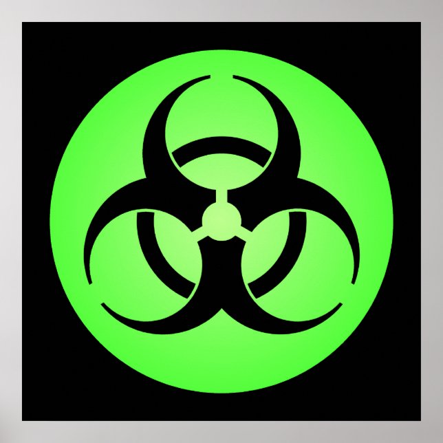 Green Biohazard Symbol Poster (Front)