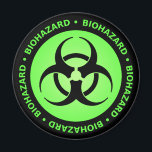 Green Biohazard Warning Magnet<br><div class="desc">Biohazard - biohazard warning sign in green and black.</div>