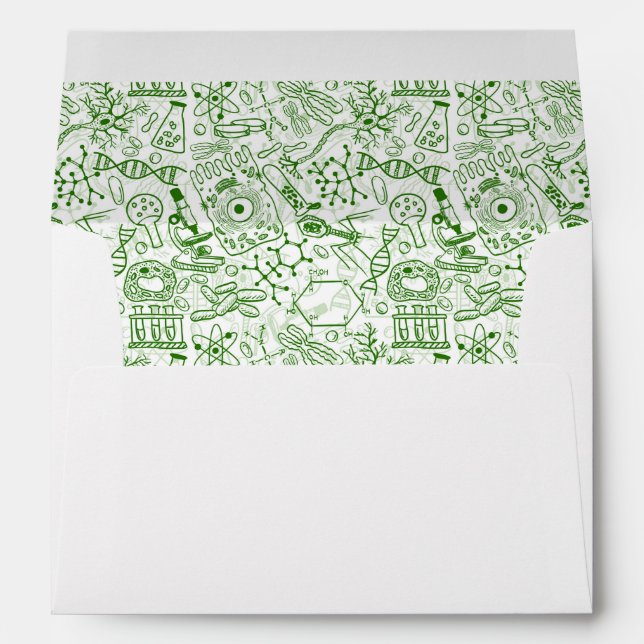 Green Biology Pattern Envelope (Back (Bottom))