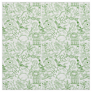 Green Biology Pattern Fabric