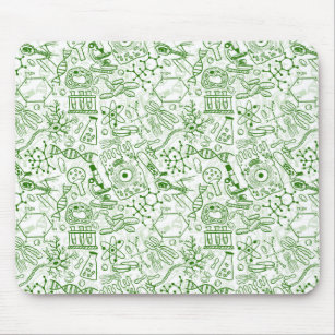 Green Biology Pattern Mouse Pad