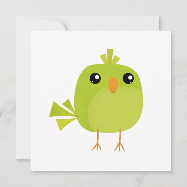 Green Bird Cartoon   (Front)