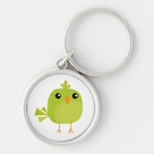 Green Bird Cartoon   Keychain
