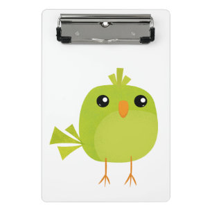 Green Bird Cartoon Mini Clipboard