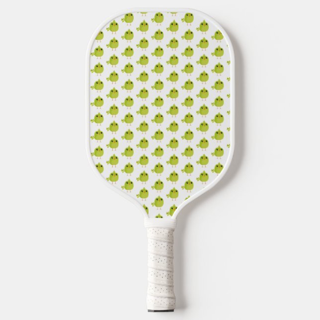 Green Bird Cartoon   Pickleball Paddle (Front)