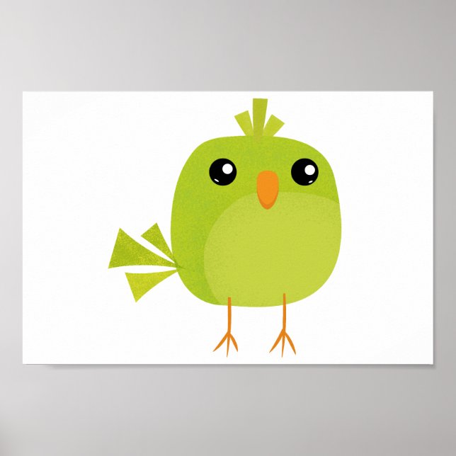 Green Bird Cartoon   Poster (Front)