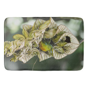 Green Bird, Euphonia Belize Photography Bath Mat