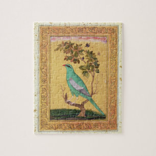 Green Bird, Mughal (gouache on paper) Jigsaw Puzzle