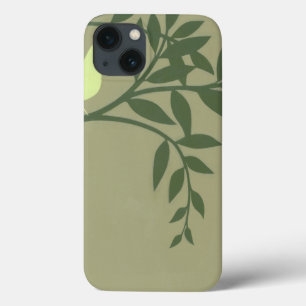 Green Bird Perched on Green Branch iPhone 13 Case
