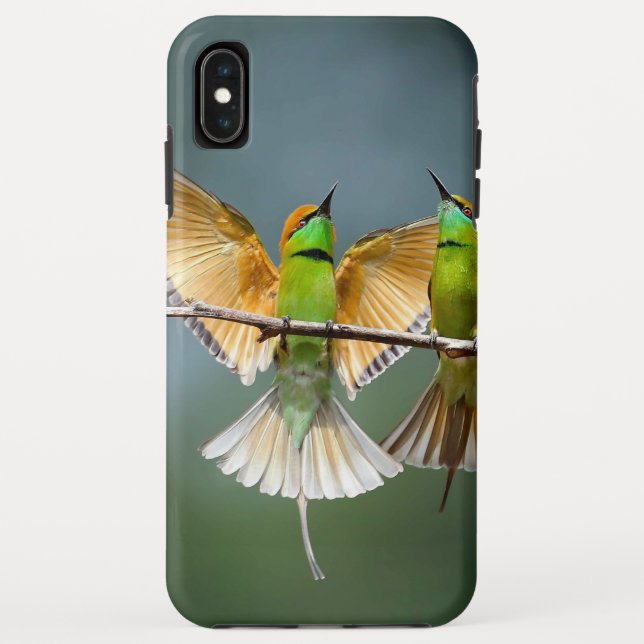 Green Birds Frolic in the Trees Photograph Case-Mate iPhone Case (Back)