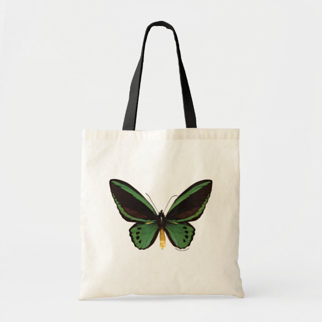 Green Birdwing Butterfly Tote Bag (Front)