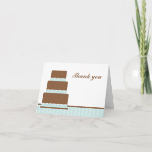 Green Birthday Cake Thank You Notes