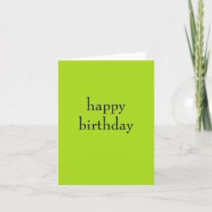 Green Birthday Card