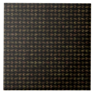Green Black Abstract Weave Pattern Tile