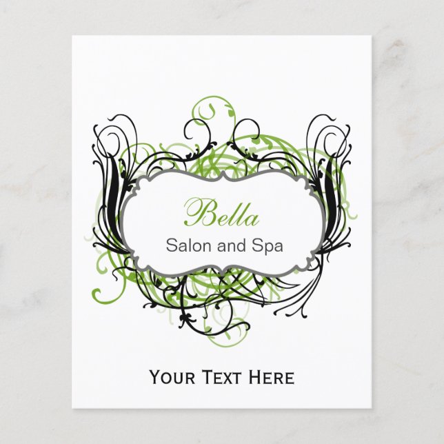 green,black and white Chic Business Flyers (Front)