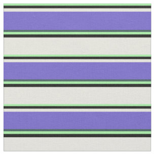 Green, Black, Beige, Slate Blue & Dark Slate Grey Fabric