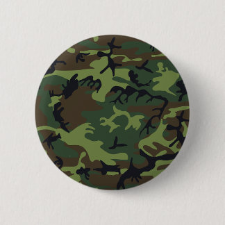 Green black brown camo camouflage military 2 inch round button