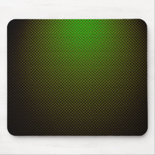 Green black carbon fibre patterned mouse pad