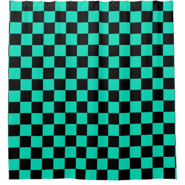 Green Black Chequered Check Pattern (Front)