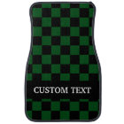 Green Black Chequered Flag Personalized Name Car F