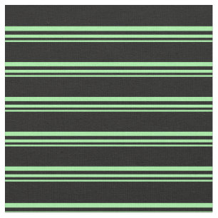 Green & Black Coloured Striped Pattern Fabric