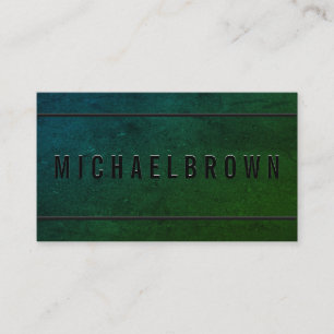 Green Black Driver Minimalist Bold Modern QR code Business Card