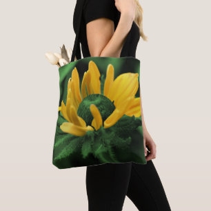 Green Black Eyed Susan Flower Abstract Tote Bag