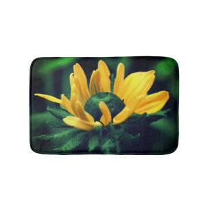 Green Black Eyed Susan Flower Bath Mat