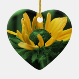 Green Black Eyed Susan Flower Ornament