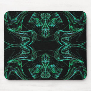 Green & Black Fractal Mousepad