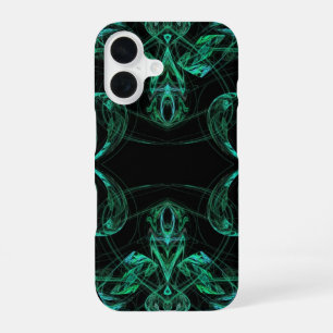 Green & Black Fractal phone Case