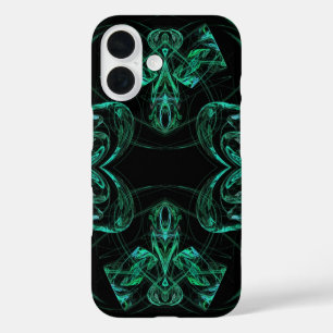 Green & Black Fractal phone Case