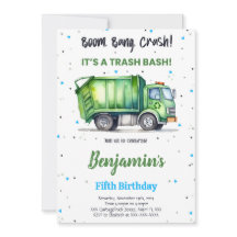 Green & Black Garbage Truck