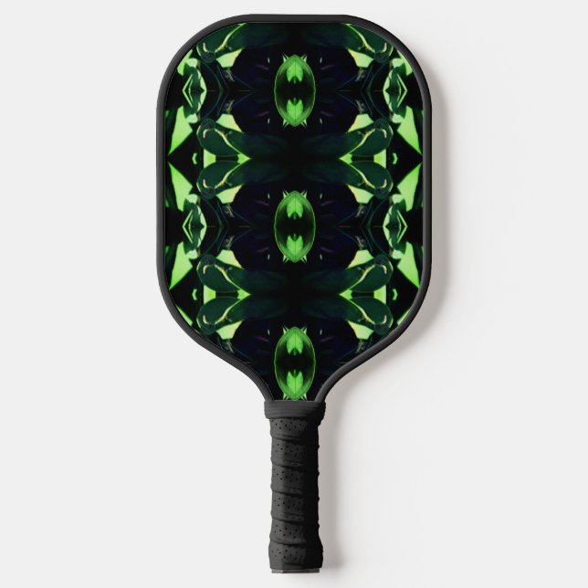Green Black Gems 4Brooke Pickleball Paddle (Front)