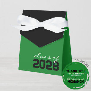 Green & Black Graduation Favour Boxes