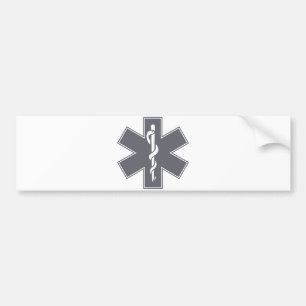 Green Black Grey Purple Nurse EMS Star of Life Bumper Sticker