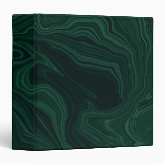 Green & Black Marble Malachite Modern Binder