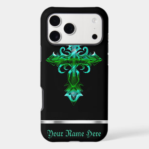 Green Black Medieval Cross iPhone XS Max Case