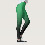 Green Black Ombre Leggings<br><div class="desc">A simple ombre pattern,  gradient colour fade from green to black.</div>