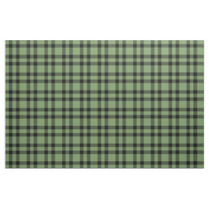 Green Black Plaid Pattern Fabric