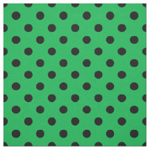 Green Black Polka Dots Textile