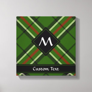 Green, Black, Red and White Tartan Canvas Print