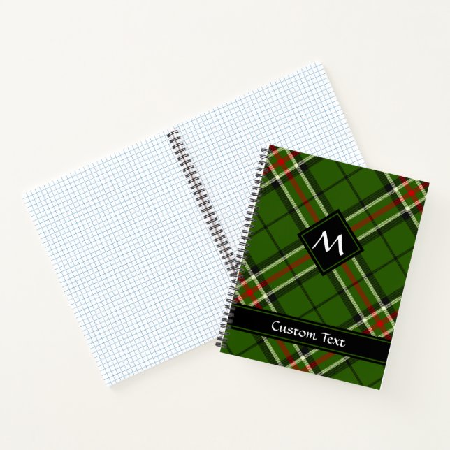 Green, Black, Red and White Tartan Notebook (Inside)