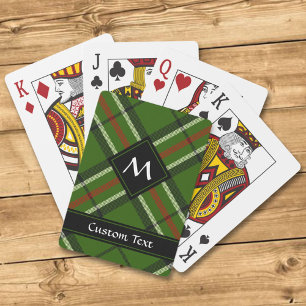 Green, Black, Red and White Tartan Playing Cards