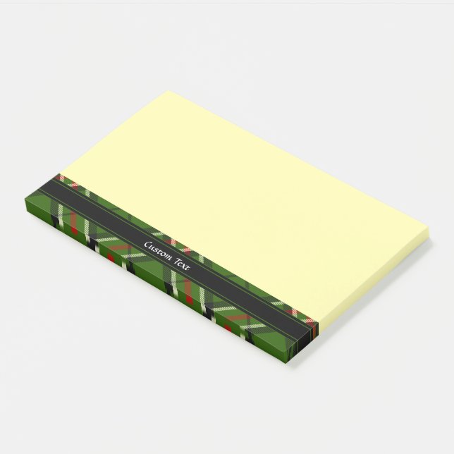 Green, Black, Red and White Tartan Post-it Notes (Angled)