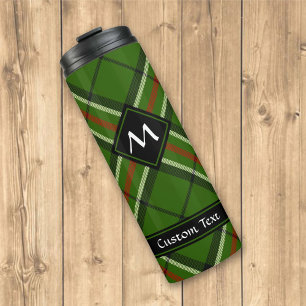 Green, Black, Red and White Tartan Thermal Tumbler