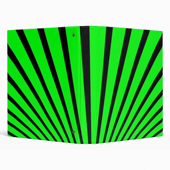 GREEN & BLACK RETRO RAYS BINDER (Background)